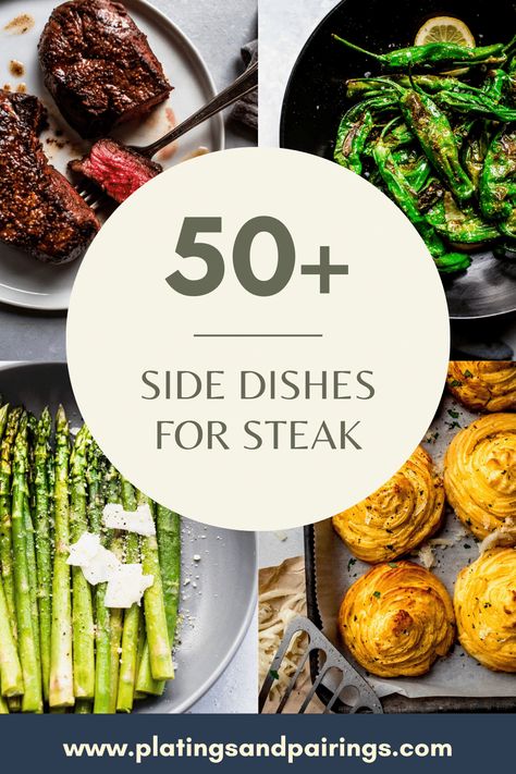 What To Make With Steak Sides, Sides Dishes With Steak, Veggies For Steak Dinner, Best Steak Sides Dishes, Side With Steak Dinner, Sides For Steak Bites, Steak Thanksgiving Dinner, Good Steak Sides, What Goes With Steak Dinners