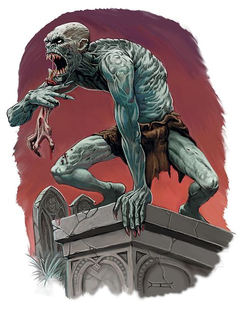 Ghoul - The Forgotten Realms Wiki - Books, races, classes, and more Fallout Artwork, Zombie Game, Monster Manual, The Ghoul, Pathfinder 2e, Supernatural Art, Visual Reference, Humanoid Creatures, Dnd Ideas