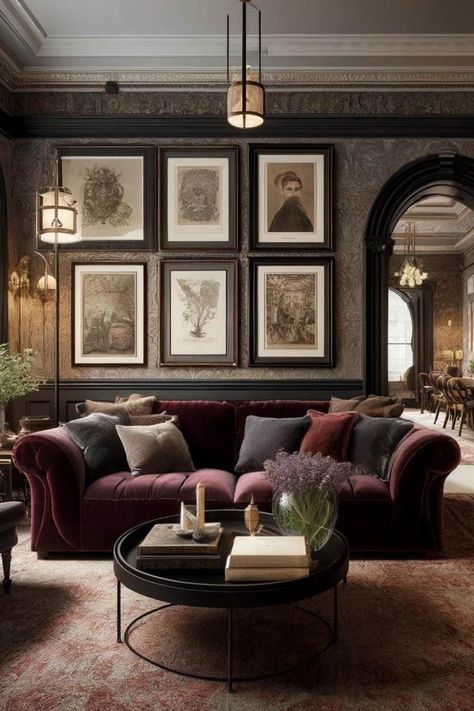 7 Essential Dark Academia Decor Tips to Transform Your Home - Sweet Magnoliaa Academia Style Guide, Dark Academia Style Guide, Dark Academia Living Room, Italian Inspired Home, Dark Academia Bedroom Ideas, Dark Academia Interior, Dark Academia Home, Dark Academia Room Decor, Library Living Room