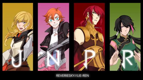 Rwby Genderbend, Team Jnpr, Nora Valkyrie, Rwby Rose, Rwby Volume, Red Like Roses, Rwby Characters, Blake Belladonna, Team Rwby