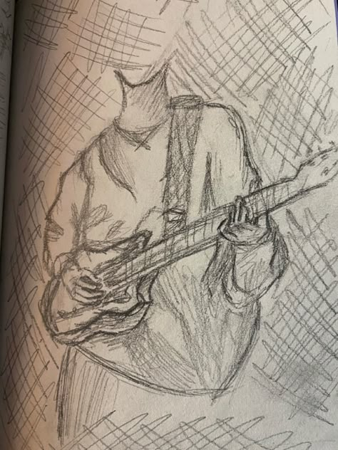 Sketchbook Aesthetic, Guitar Drawing, Indie Drawings, Art Tools Drawing, Kpop Drawings, Sketch Inspiration, Aesthetic Quotes, Mini Drawings, Art Inspiration Painting