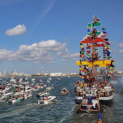 Gasparilla Pirate Fest Gasparilla Tampa, Pirate Garb, Stay Salty, Visit Florida, The Pirates, Old Florida, Salt Life, Big Party, Sunshine State