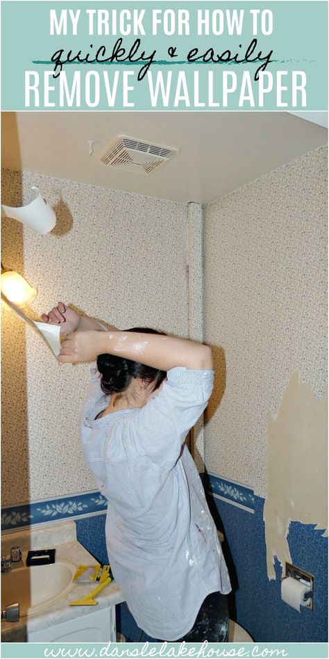 How to Easily Remove Wallpaper | Dans le Lakehouse Removal Of Wallpaper, How To Remove Wallpaper That Has Been Painted Over, How To Easily Remove Wallpaper, How To Get Old Wallpaper Off Walls, How To Remove Wallpaper From Plaster Walls, How To Remove Old Wallpaper Easily, Easy Wallpaper Removal, How To Take Off Wallpaper Easily, How To Get Wallpaper Glue Off Walls