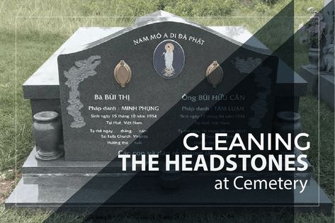 How To Clean Headstones, Flat Headstones, Cleaning With Peroxide, Grave Headstones, How To Clean Granite, Granite Headstones, Cemetery Headstones, Grave Decorations, How Do You Clean