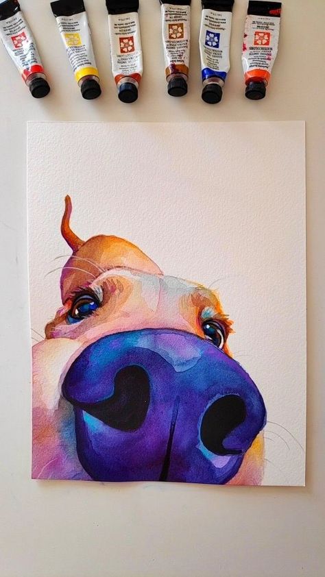 Sam Coleman (@doggodrawings_) • Instagram photos and videos Jack Russell Art, Cool Painting Videos, How To Paint A Dog, How To Paint A Cow, Pet Painting Ideas, Painting Ideas Animals, Animal Painting Ideas, Picture Of Animals, Animal Drawing Ideas