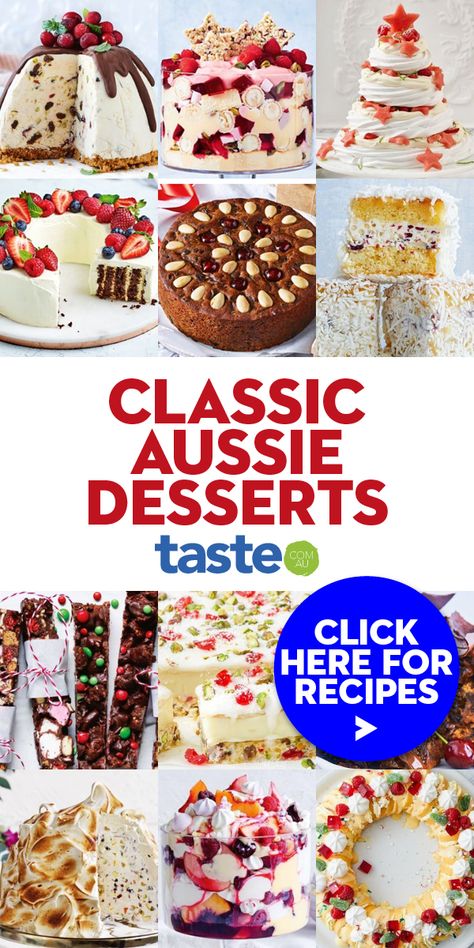 Australian Christmas Desserts, Traditional Australian Food, Recipes By Ingredients, Australian Recipes, Australian Desserts, Newfoundland Recipes, Country Food, Canadian Cuisine, New Year's Desserts