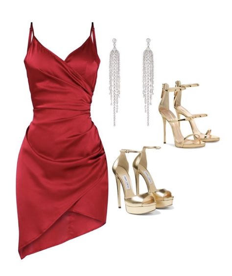 Dress For Date Night, Dress For Date, Jemma Wynne, Red Satin Dress, Sydney Evan, Looks Chic, Kpop Fashion Outfits, 가을 패션, Red Satin