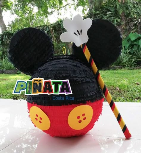 Mickey Mouse Pinata, Mickey Mouse Theme Party, Γενέθλια Mickey Mouse, Mickey Mouse Party Decorations, Mickey Mouse Birthday Theme, 4de Verjaardag, Mickey Mouse Birthday Decorations, Mickey First Birthday, Mickey 1st Birthdays