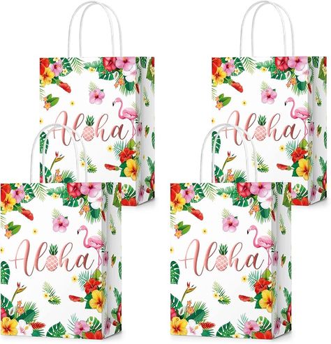 Amazon.com: Teling 24 Pcs Hawaiian Aloha Bags Tiki Luau Gift Bags Goodie Candy Bags Tropical Themed Bags with Handles Summer Tiki Luau Treat Bags for Aloha Festival Hawaiian Party Supplies (Luau) : Health & Household Luau Party Favors, Totem Design, Hawaiian Gifts, Tropical Gifts, Aloha Party, Luau Theme, Party Goodies, Hawaiian Theme, Hawaiian Party