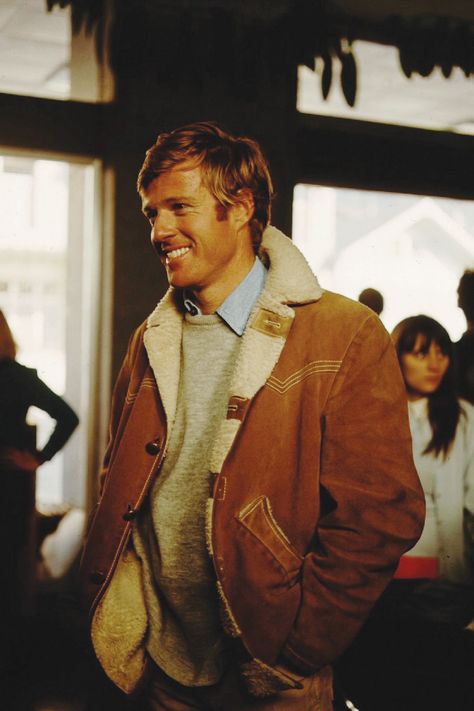 Downhill Racer, Shearling Leather Jacket, Robert Redford, Gq Magazine, Actrices Hollywood, Steve Mcqueen, Men Fashion Casual Outfits, Shearling Jacket, Mode Inspiration