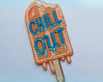 Etsy :: Your place to buy and sell all things handmade Ice Pop, Iron On Embroidered Patches, Cute Patches, Cool Patches, Ice Pops, Patches Jacket, Not Me, Weaving Techniques, Ladies Boutique