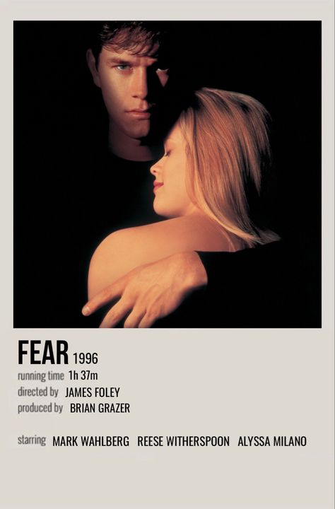 Fear 1996, Fear Movie, Polaroid Movie Poster, Romcom Movies, Indie Movie Posters, Movies To Watch Teenagers, Iconic Movie Posters, Movie Card, Movie To Watch List