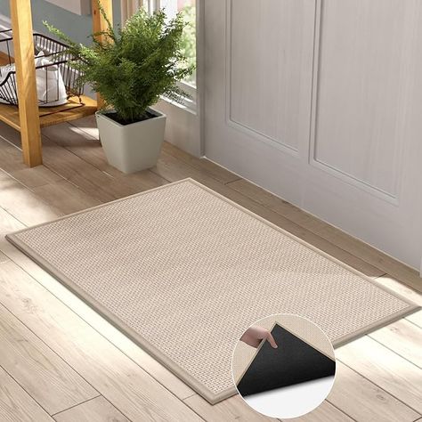 Amazon.com: Indoor Door Mat Rug Non Slip, Washable Entry Way Rug, Long Outdoor Waterproof, Entryway Front Rubber Entrance, Low Profile Doormat Beige : Home & Kitchen Entryway Mats Indoor, Jute Doormat, Indoor Mats, Dog Door Mat, Rubber Door Mat, Indoor Door Mat, Outdoor Doors, Entry Mats, Small Entry