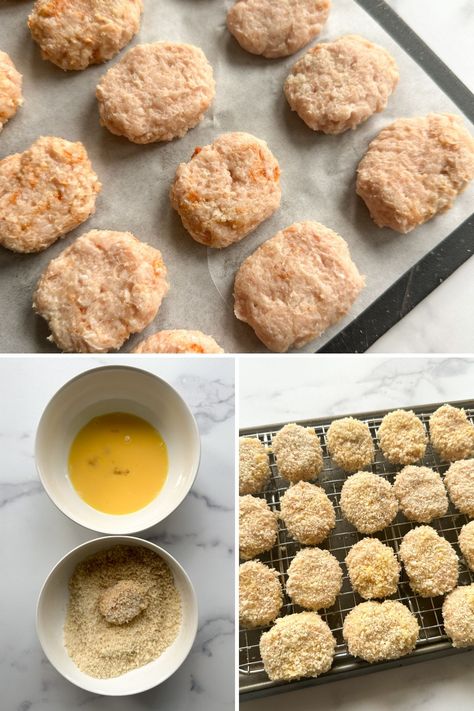 Homemade Chicken Nuggets with Ground Chicken - hellofrozenbananas.com Chicken Nugget Ground Chicken, Homemade Chicken Nuggets Ground Chicken, Chicken Nuggets From Ground Chicken, Homemade Chicken Nuggets Air Fryer Ground Chicken, Home Made Chicken Nuggets Healthy, Chicken Nugget Recipes Ground Chicken, Ground Chicken Nuggets Baked, Quick Ground Chicken Recipes, Homemade Chicken Nuggets Ground