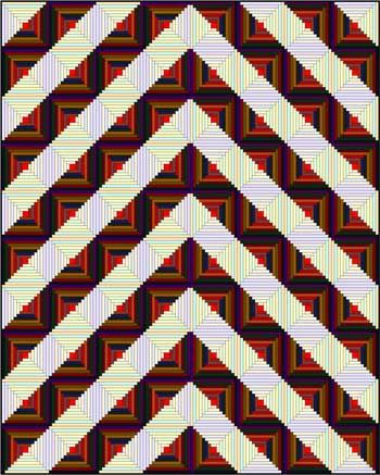 Log Cabin Quilt - Chevron setting Log Cabin Patchwork, Log Cabin Quilt Pattern, Log Cabin Quilt Blocks, Log Cabin Designs, Nancy Zieman, Cabin Quilt, Barn Quilt Patterns, Quilt Of Valor, Log Cabin Quilts