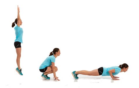 ​Burpees https://www.runnersworld.com/ironstrength/5-great-hiit-moves-runners-need-to-know/slide/5 Hiit Moves, Burpees Exercise, Online Personal Trainer, Runners World, Fit Board Workouts, Physical Wellness, Burpees, How To Run Faster, Motivation Inspiration