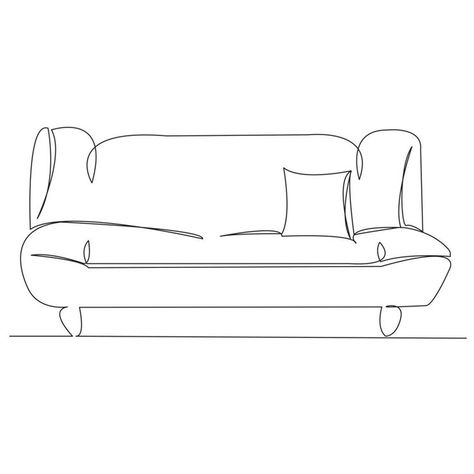 Hand Sofa, Trendy Illustration, Sofa Interior, Furniture Sketch, Interior Home Design, Retro Interior Design, Minimalist Icons, Single Line Drawing, Object Drawing