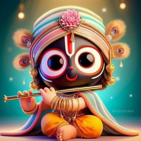 Sri Krishna Janmastami Pics, Jagannath Cartoon, Krishna Cute Pics, Little Krishna Cute Pics, Krishna Cute, Jagannatha Beautiful Images, Cute Easy Animal Drawings, Jay Jagannath, Jai Jagannath