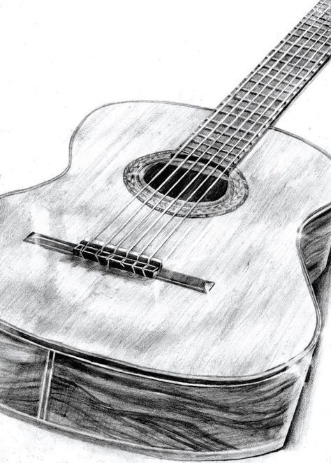 Drawing Guitar, Acoustic Guitar, Art Work, Guitar, Pencil, Art