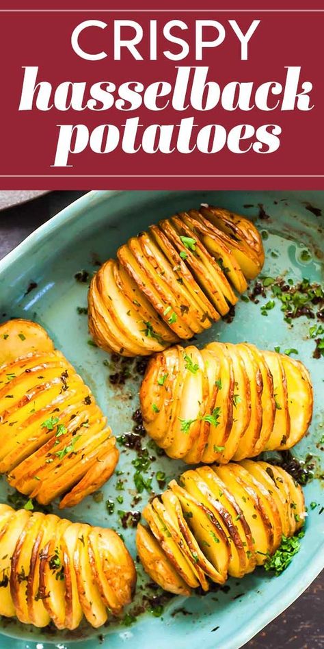 Roast In The Oven, Hasselback Potatoes, Potato Recipes Side Dishes, Potato Sides, Potato Side Dishes, Baked Potatoes, Simply Recipes, Snacks Für Party, Potato Dishes