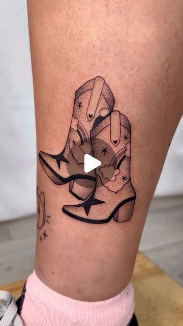 Boots And Hat Tattoo, Cowboy Boots Tattoo, Cowboy Boot Tattoo, Ryan Taylor, Pearl Tattoo, Los Angeles Tattoo, Cowboy Tattoos, La Tattoo, Skin Grafting