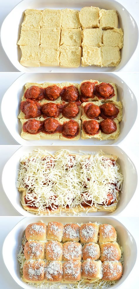 Chicken Parmesan Sliders, Fingerfood Baby, Meatball Sliders, Different Types Of Food, Meatballs Easy, Finger Foods Easy, Appetizers Easy Finger Food, Slider Recipes, Finger Food Appetizers