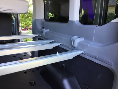 PNW Wagon Conversion | Ford Transit USA Forum Van Bed, Roof Fan, Australian Road Trip, Rv Motorhomes, Bed Picture, Transit Camper, Van Life Diy, Camper Van Conversion, Vw T4