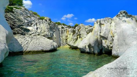 Little sea picturesque gorge seen from the sea, Aegean sea, (Égei- tengeri kis tengeri szurdok a tenger felől nézve) Kavourotrypes Beach, Sarti, Sithonia,Halkidiki, Greece, Nikon Coolpix L310 photography, HDR, retouch Nikon NX-D in 2023, photo: 2013.07.17.12:18 #Sarti Halkidiki Greece, Best Holiday Destinations, 2023 Photo, Old Photography, Nikon Coolpix, Aegean Sea, Holiday Destinations, Nikon, Greece