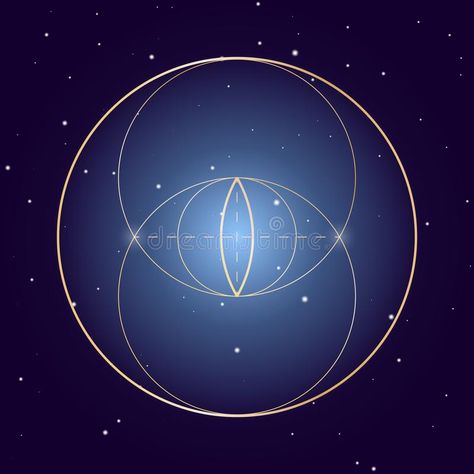 Vesica Piscis symbol of sacred geometry, vector element for design vector illustration Vesica Piscis Tattoo, Esoteric Symbols Sacred Geometry, Pisces Symbol Art, Sacred Geometry Logo, Vesica Piscis Art, Vesica Pisces Meaning, Venus Sacred Geometry, Vesica Pisces, Kentucky Artists