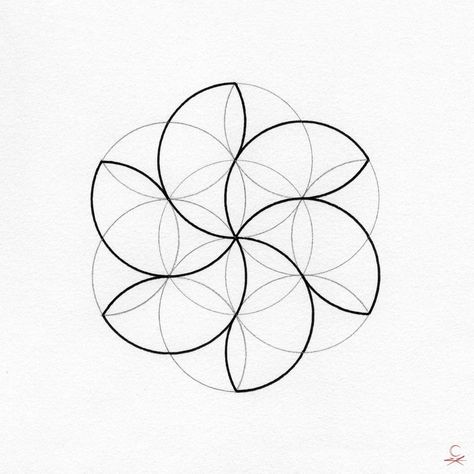 How To Draw Sacred Geometry, Sacred Geometry Art Mandalas, The Seed Of Life, Optical Illusion Drawing, Sacred Geometry Patterns, Sacred Geometry Tattoo, Geometric Pattern Art, Art Jewelry Design, Geometric Design Art