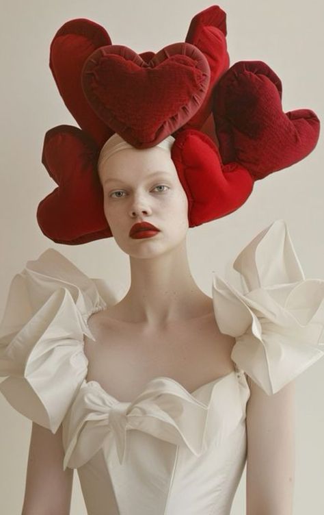 Surrealist Fashion, Valentine Costume, Photography Surreal, Surrealism Fashion, Tim Walker Photography, Heart Costume, Expressions Photography, Valentine's Day Games, Tim Walker