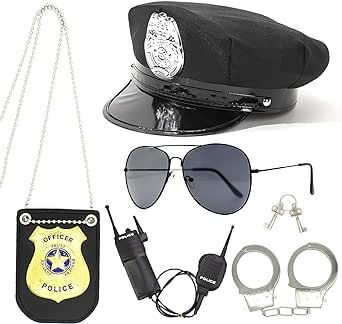 Timisea Police Accessories Kit Police Pretend Play Costume Dress up Police Hat Handcuffs Police Officer Costume for Kids Police Accessories, Officer Costume, Police Officer Costume, Up Police, Police Hat, Costume For Kids, Costume Dress, Pretend Play, Police Officer