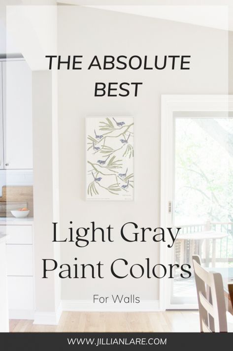 Lightest Gray Paint, Light Gray Paint Colors, True Grey Paint Color, White Grey Paint, Grey Interior Paint, Colors For Walls, Pale Grey Paint, Warm Grey Paint Colors, Best Gray Paint