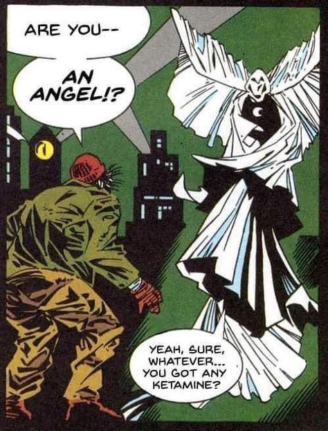 Moon Knight Comics, Marvel Moon Knight, Dc Memes, Marvel Jokes, Moon Knight, Avengers Funny, Comic Panels, Marvel Funny, Marvel Memes