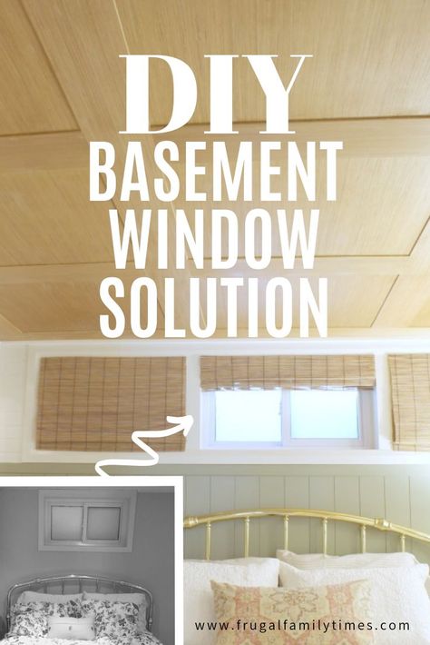 Simple trick to remodel a small basement window in your bedroom and make it look bigger and stylish! You can easily DIY this basement window fast and affordably! #diy #diywindow #diytutorial #homeimprovement #basement #basementidea Cheap Basement Ideas, Basement Window, Decor Stairs, Basement Guest Rooms, Stairs Storage, Painting House, Egress Window, Window Trim Exterior, Faux Window