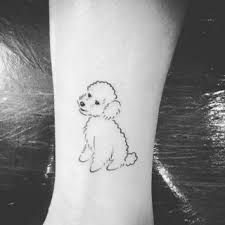 The 14 Best Poodle Dog Tattoo Ideas Bichon Frise Tattoo Ideas, Puddle Tattoo Dog, Coton De Tulear Tattoo, Miniature Poodle Tattoo, Puddle Tattoo, Bichon Frise Tattoo, Toy Poodle Tattoo, Poodle Tattoo Ideas, Poodle Tattoo