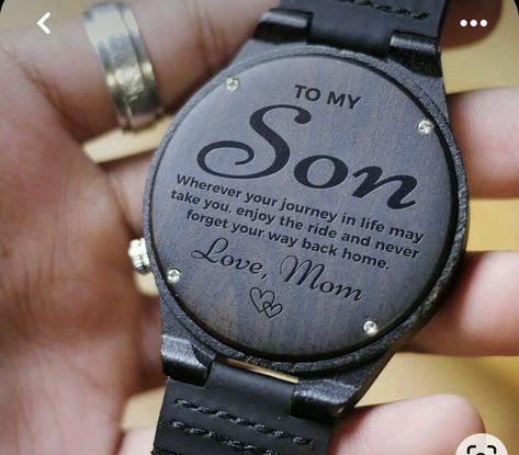 Gifts For Mom From Daughter, My Children Quotes, Son Quotes, To My Son, Mom Son, Kids Discover, Wooden Watch, Mother Quotes, Son Gift