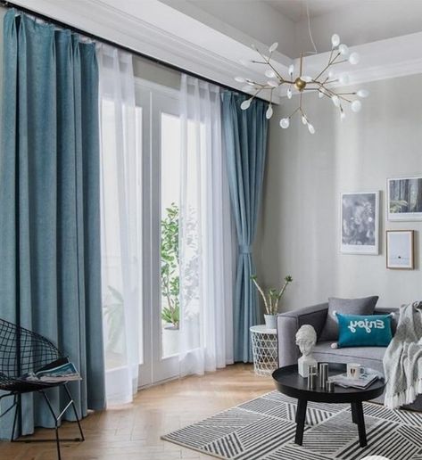 Blue Curtains Living Room, Window Curtain Designs, Curtains Living Room Modern, Living Room Decor Curtains, Stylish Curtains, Curtains Living, Beautiful Curtains, Modern Curtains, Living Room Windows