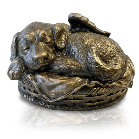 Sleeping Angel Dog Cremation Urn - Bronze Labrador Puppy Training, Dog Cremation, Angel Dog, Sleeping Angel, Marble Resin, Pet Cremation Urns, Dog Urns, Wood Urn, Sleeping Puppies