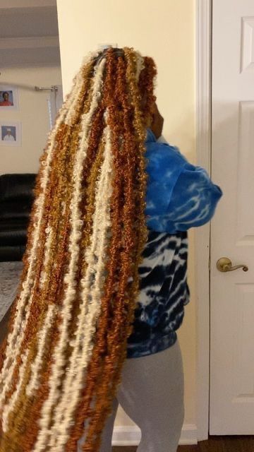 Knee Length Butterfly Locs, Green Butterfly Locs, Jumbo Butterfly Locs, Butterfly Locs With Color, Boho Braided Hairstyles, Protective Style Braids, Style Braids, Cute Box Braids, Braiding Your Own Hair