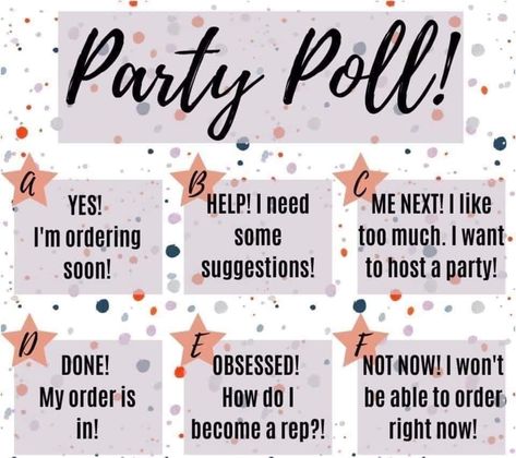 Paparazzi Messenger Party Graphics, Tshirt Party Graphics, Epicure Party Posts, Bomb Party Graphics, Party Polls, Farmasi Party, Mary Kay Business Tools, Direct Sales Party Games, Mary Kay Online Party