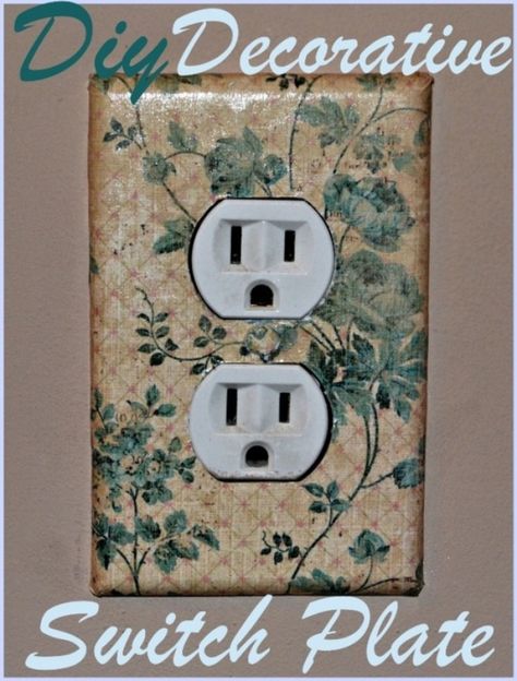 Plate Covers Diy, Mod Podge Pictures, Mod Podge Projects, Diy Mod Podge, Decorative Switch Plate, Plates Diy, Diy Decorating, Switch Plate Covers, Light Switch Plates