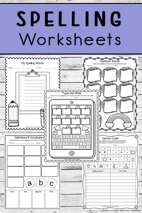 These fun and free spelling worksheets are a great way for children to learn, practice and review words they are having difficulty in learning to sound out and spell. https://simplelivingcreativelearning.com/spelling-worksheets/ Spelling Words Activities 3rd Grade, Ideas For Spelling Word Practice, Spelling Rules Worksheets, Blank Spelling Worksheets Free Printable, Spelling Practice Activities Free, Spelling Sheets Free Printable, Spelling Games 2nd, Spelling Activities For 2nd Grade, Spelling Homework Ideas