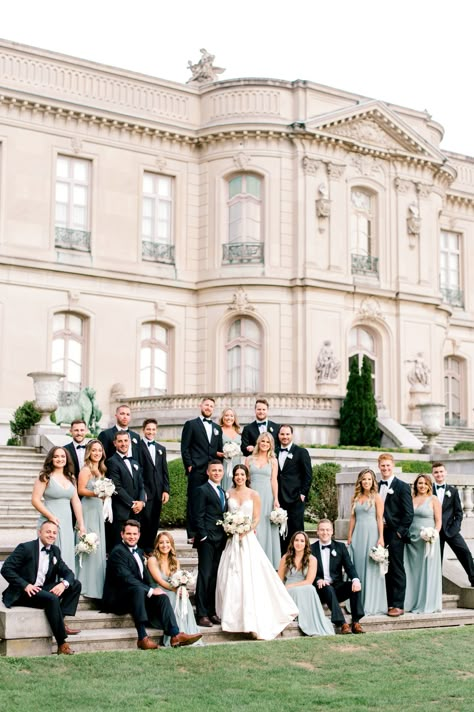 Wedding Group Poses, Wedding Group Photos, Newport Rhode Island Wedding, White Bouquets, Wedding Portrait Poses, Newport Wedding, Rhode Island Wedding, Wedding Picture Poses, Newport Rhode Island