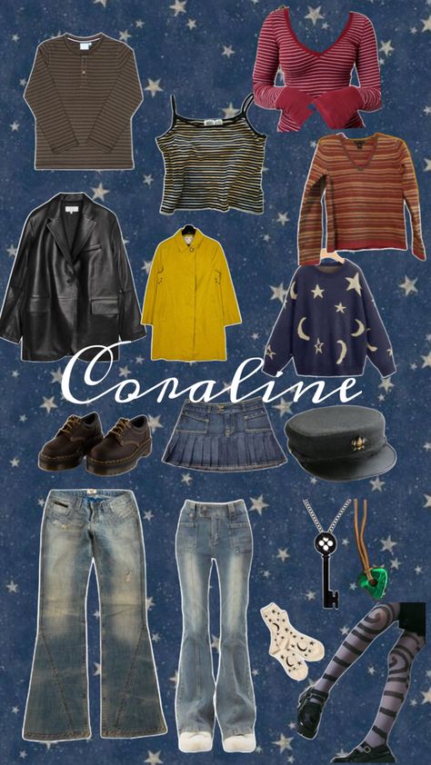 Coraline Halloween Costume, Coraline Aesthetic, Rain Outfit, Matching Costumes, Aesthetic Look, Themed Outfits, Dress For Success, Coraline, Casual Style Outfits