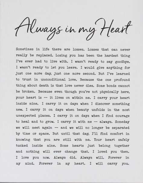 Losing Your Nan Quotes, Brother In Heaven Quotes From Sister, Loss Of A Husband, In Loving Memory Quotes, I Carry Your Heart, Always In My Heart, Heaven Quotes, Love Never Dies, Husband Quotes