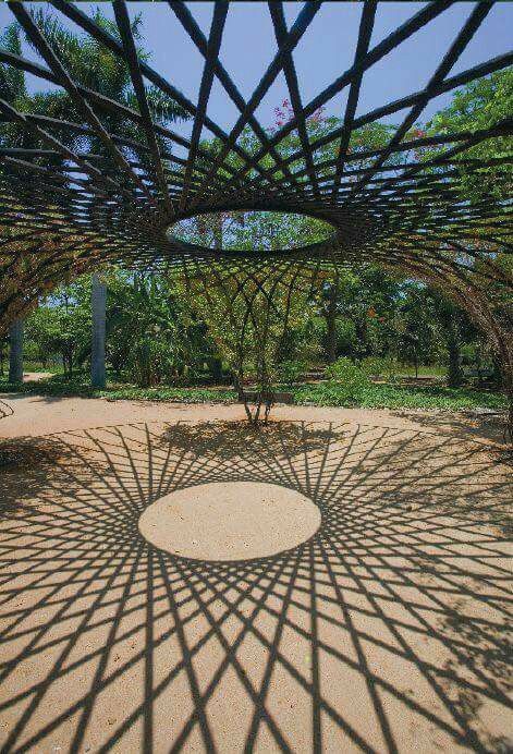 Bamboo Structure, Bamboo Architecture, Bamboo Construction, Olafur Eliasson, Landscape Architecture Design, Structure Architecture, Shade Structure, Bacardi, Land Art