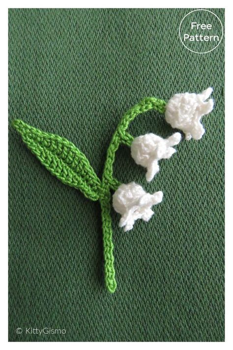 Lily of the Valley Flower Free Crochet Pattern Easy Crochet Free Patterns, Easter Egg Patterns, Flower Crochet Patterns, Purple Lily, Easter Egg Pattern, Lily Of The Valley Flowers, Crochet Flowers Free Pattern, Valley Flowers, Easy Crochet Projects