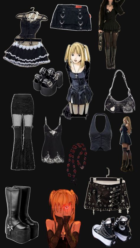 misa misa Misa Amane Outfit, Misa Amane Cosplay, Goth Princess, Misa Amane, Anime Inspired Outfits, Anime Inspired, Edgy Outfits, Beetlejuice, Lookbook Outfits