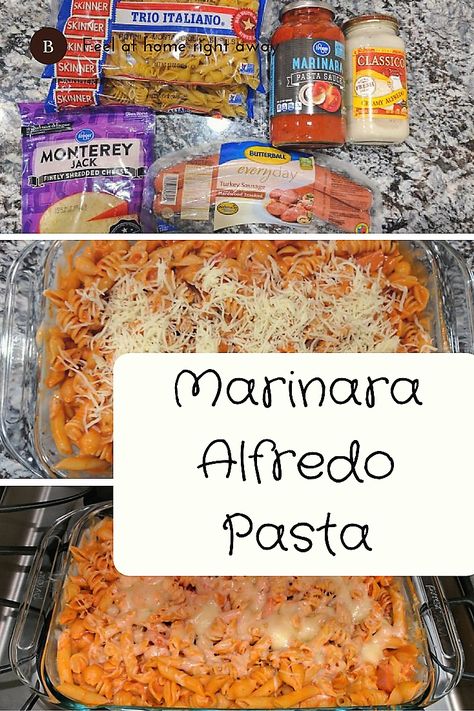 Alfredo Pasta With Sausage, Baked Spaghetti Casserole, Pasta With Sausage, Pasta Recipes Alfredo, Easy Pasta Dinner, Meat Pasta, Simple Meals, Recipes Casserole, Alfredo Recipe